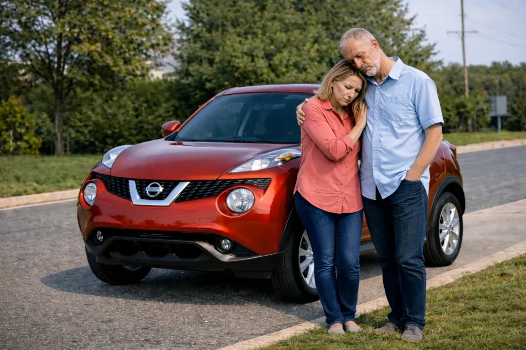 Unused car on driveway after bereavement